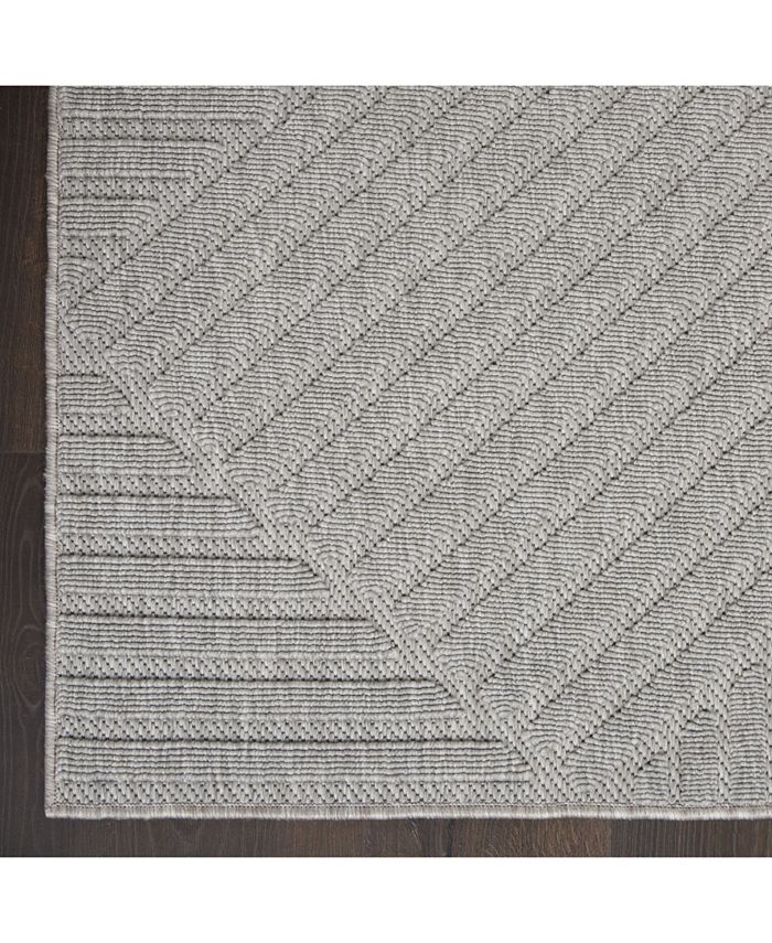 Nourison Cozumel CZM05 Silver 8'10" x 11'10" Area Rug Macy's