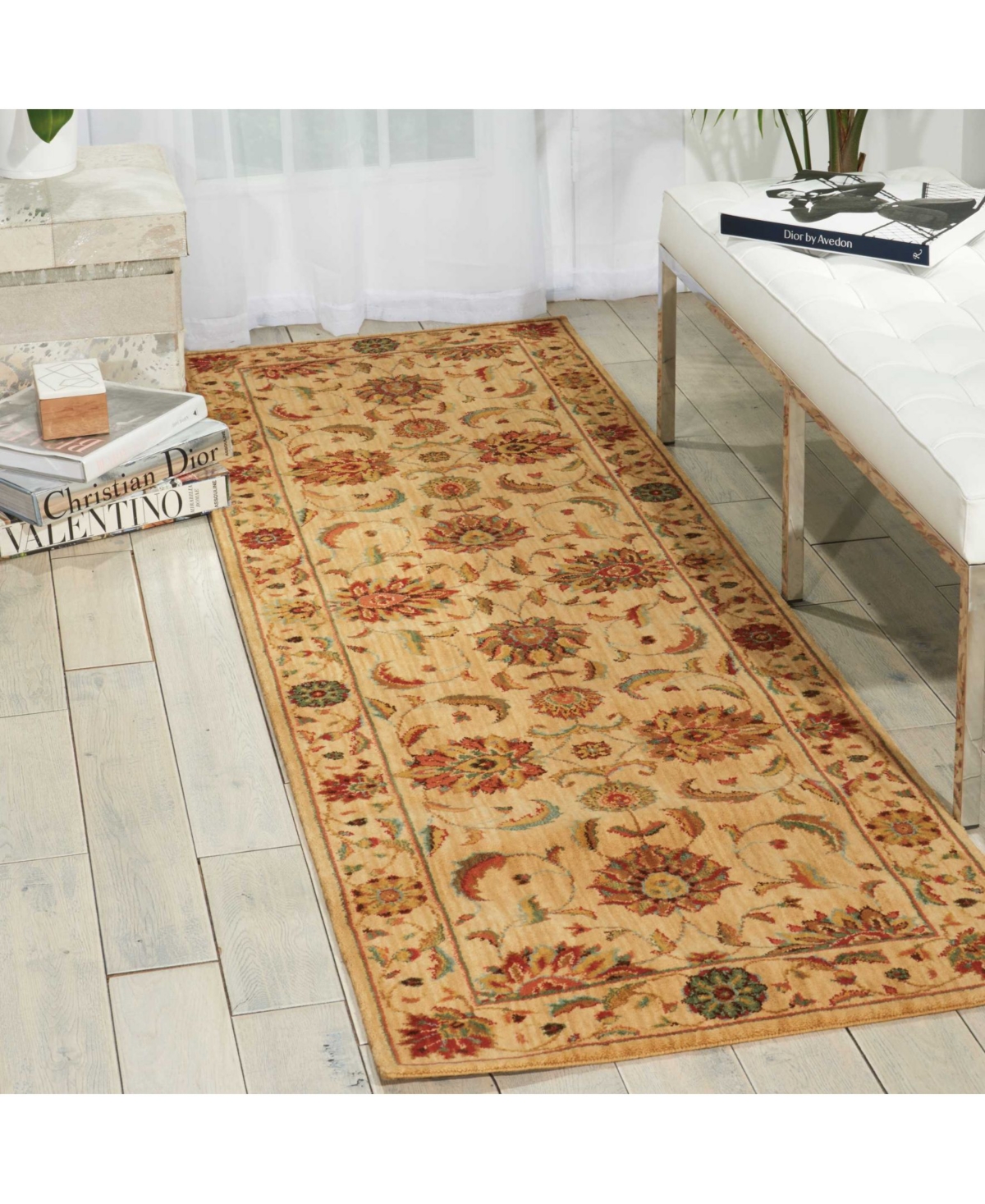Nourison Home Living Treasures LI04 Ivory 2'6" x 8' Runner Rug