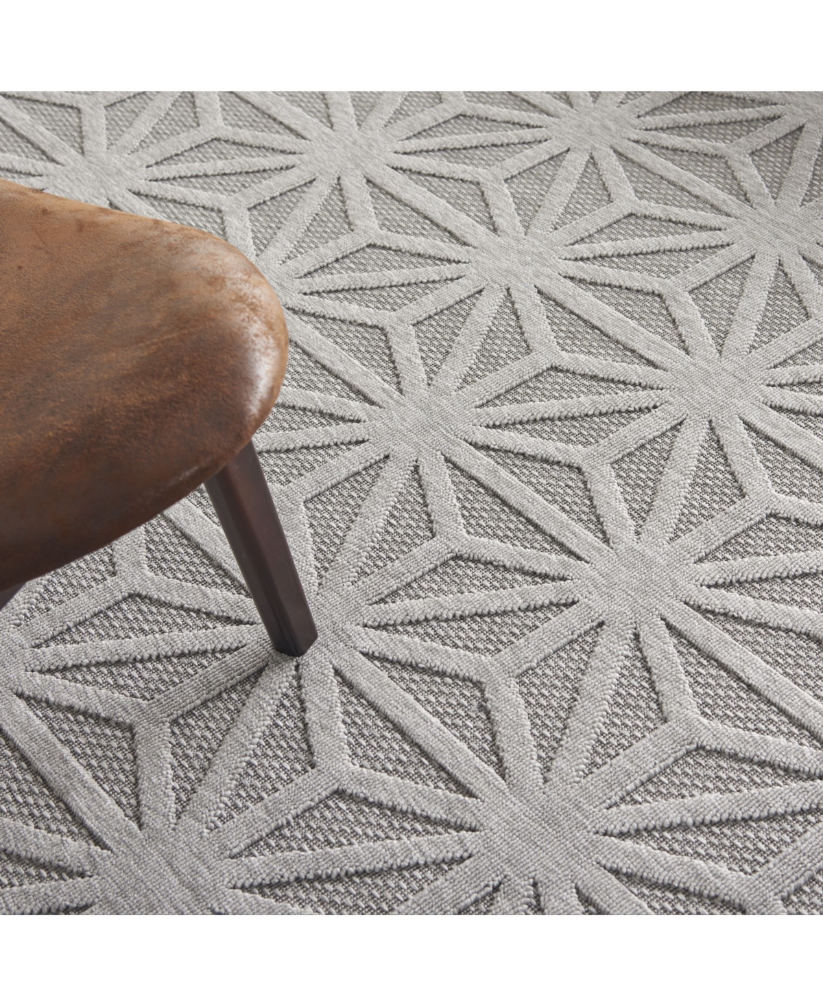 Nourison Home Cozumel CZM01Outdoor Area Rug - Silver
