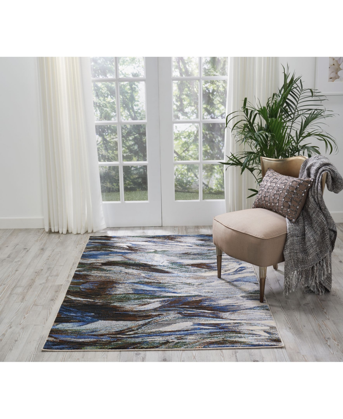 Nourison Home Chroma CRM01 Slate 4' x 6' Area Rug