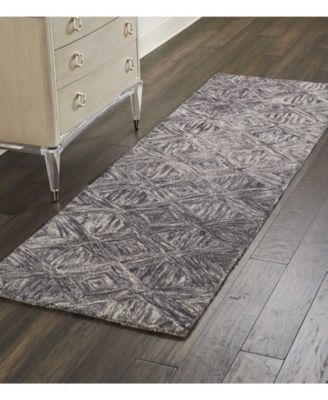 Interlock LNK01 Charcoal 2'3" x 7'6" Runner Rug