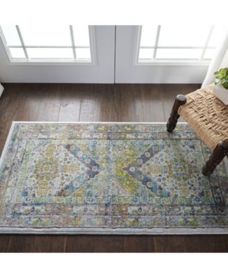 Nourison Home Ankara Global Anr07 Blue Green Rug In Multi