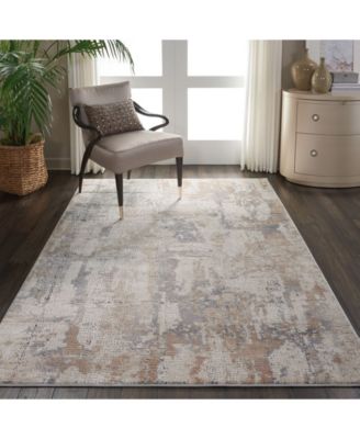 Rustic Textures RUS06 Beige and Gray 5'3" x 7'3" Area Rug