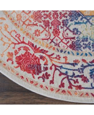 Ankara Global ANR04 Ivory 6' Round Rug