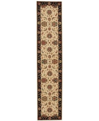 Living Treasures LI04 Ivory 2'6" x 8' Runner Rug