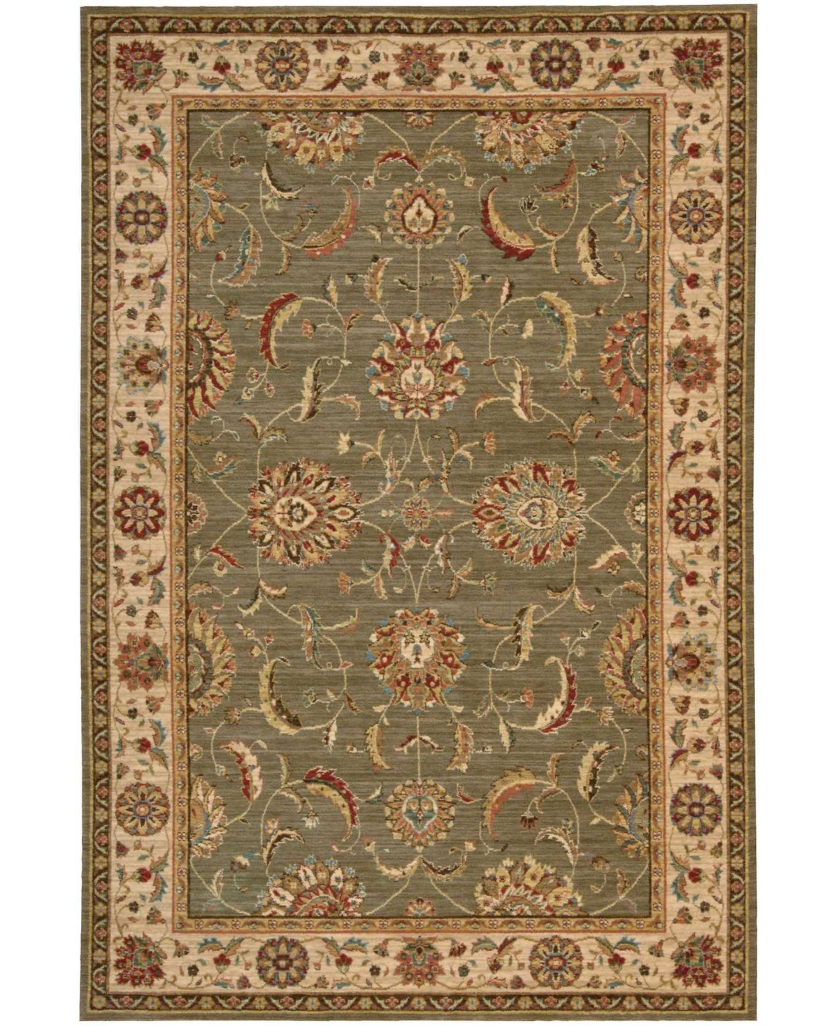 Nourison Home Living Treasures LI04 Green 5'6in x 8'3in Area Rug - Green