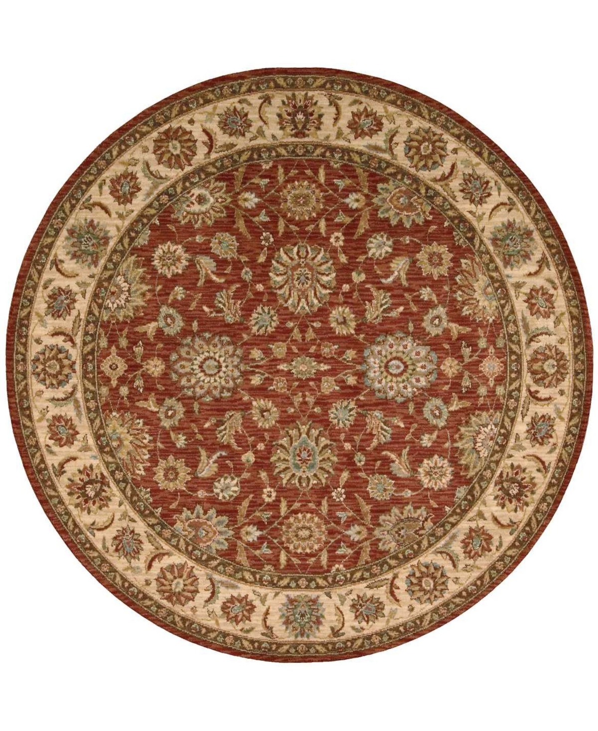 Nourison Home Living Treasures LI05 Rust 5'10" Round Rug - Rust