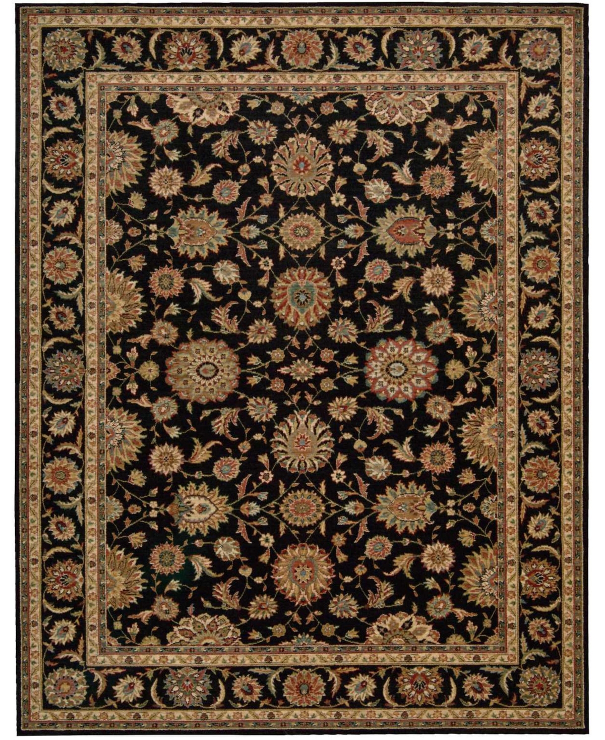 Nourison Home Living Treasures LI05 Black 7'6in x 9'6in Area Rug - Black