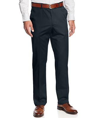 Perry Ellis Portfolio Slim Fit No-Iron Flat Front Dress Pants ...