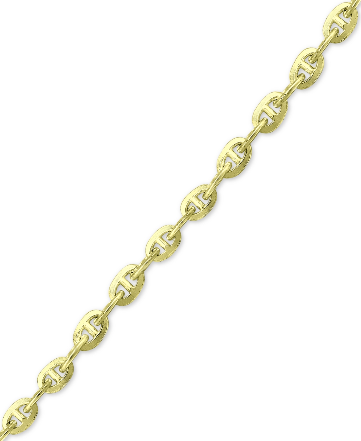 Giani Bernini Mariner Link Ankle Bracelet in Sterling Silver and 18k Created for Macy's - Gold Over Silver