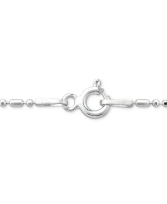 Sterling Silver Necklace, 20" Dot Dash Chain