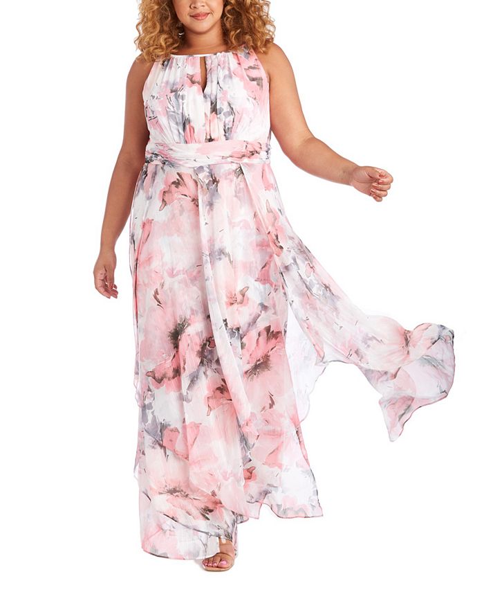 Macy's pink shop dress plus size