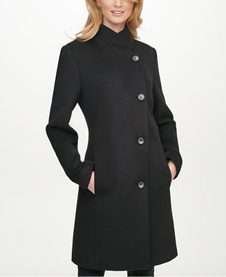 DKNY Asymmetrical Walker Coat, Created for Macy's - Macy's