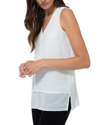 ワンピース Michael michael kors White Sleeveless Long Dress with V Neck 00000000_zi_639745c3-e5d9-48ee