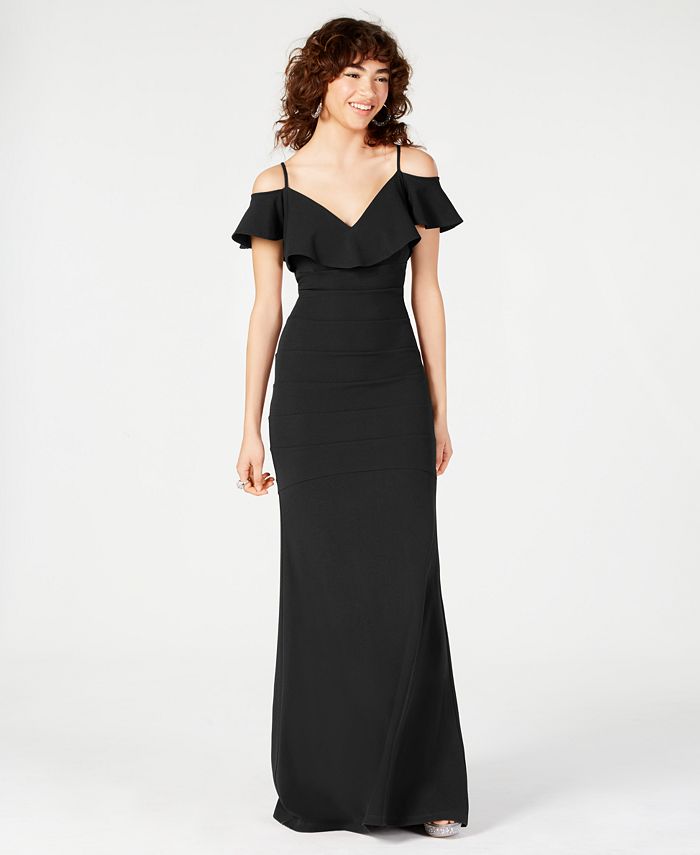 Emerald Sundae Juniors Off The Shoulder Popover Gown Macy s