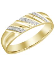 Macys mens gold cheap wedding bands