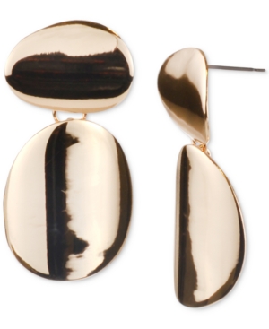 image of Charter Club Gold-Tone Curved Disc Drop Earrings, Created for Macy-s