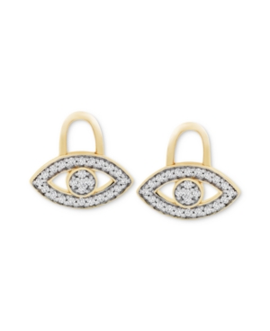 image of Diamond Evil Eye Earring Charms (1/10 ct. t.w.) in 14k Gold