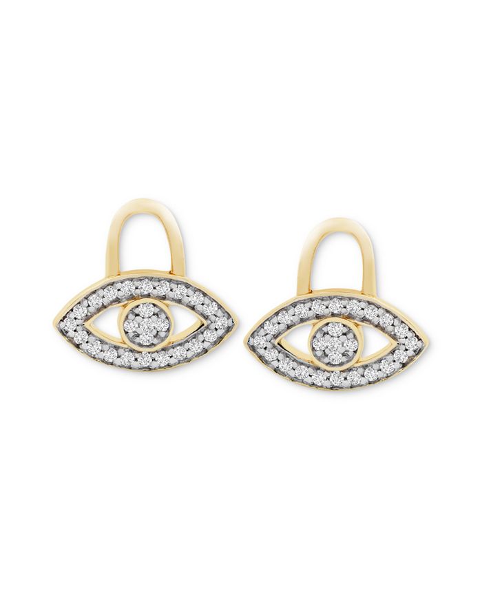 Macy's Diamond Evil Eye Earring Charms (1/10 ct. t.w.) in 14k Gold Macy's