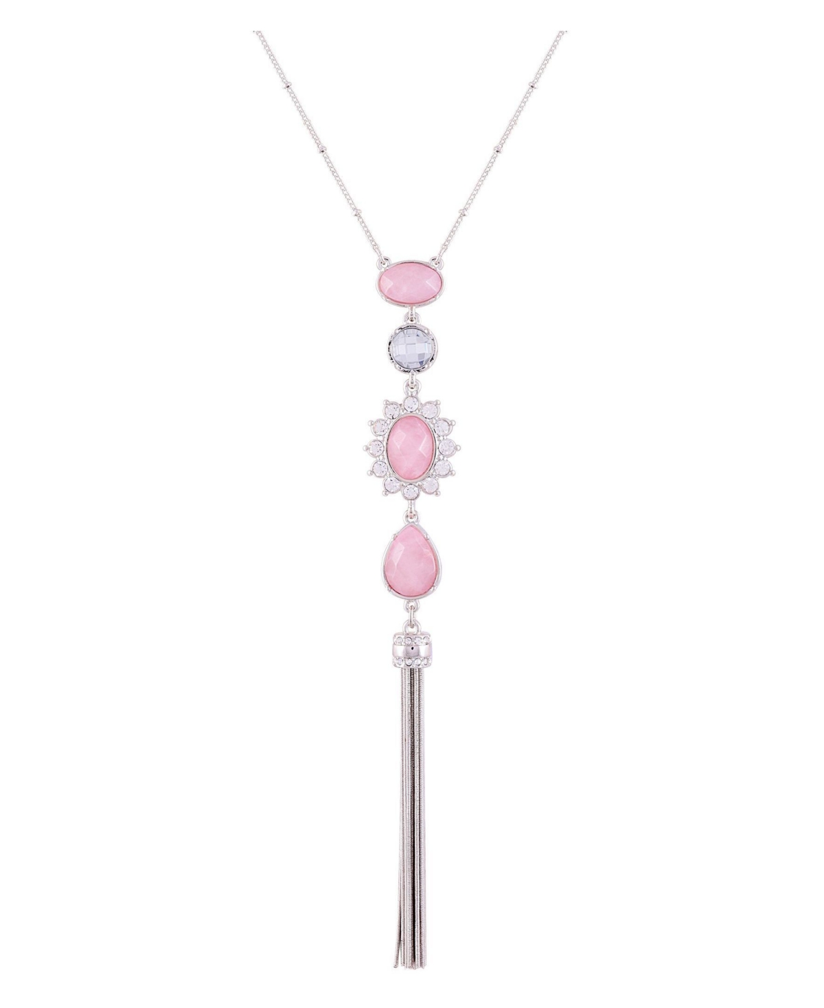 Spring Romance Y Necklace - Silver