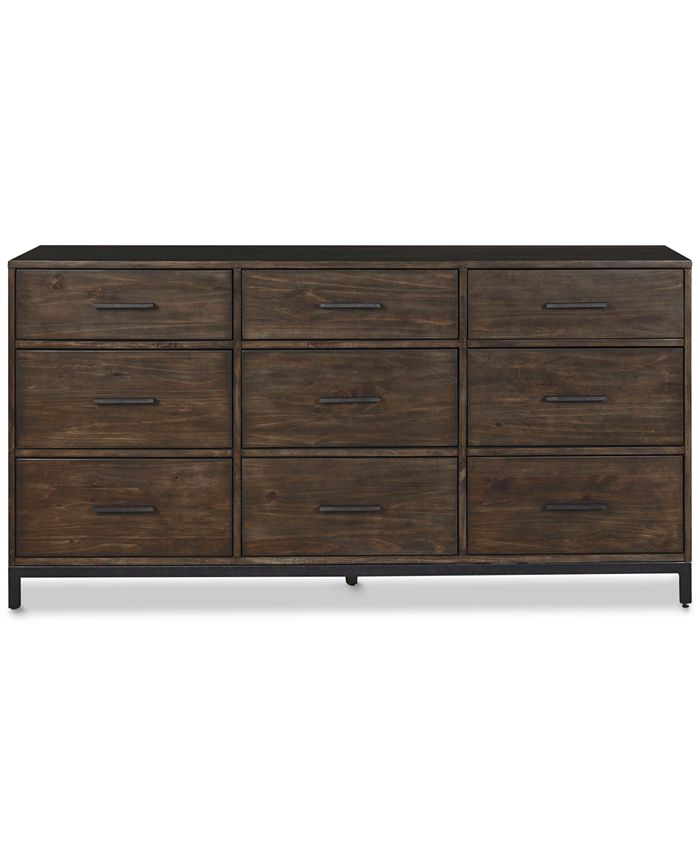 Furniture - Gatlin Brown 9 Drawer Dresser