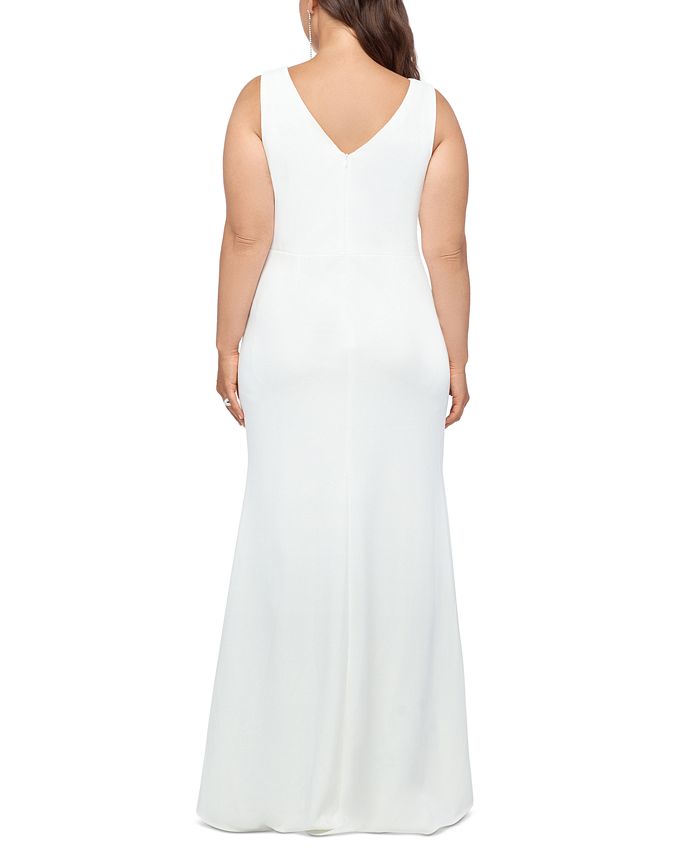 Betsy & Adam Plus Size Bow-Detail Gown & Reviews - Dresses - Plus Sizes ...