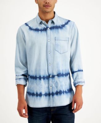 Sun + Stone - Men's Denim Dye Shirt, Created for Macy's