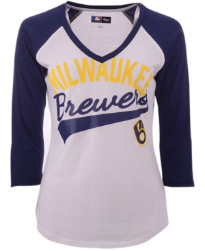 G-iii Sports Women's Milwaukee Brewers Its A Game Raglan T-Shirt