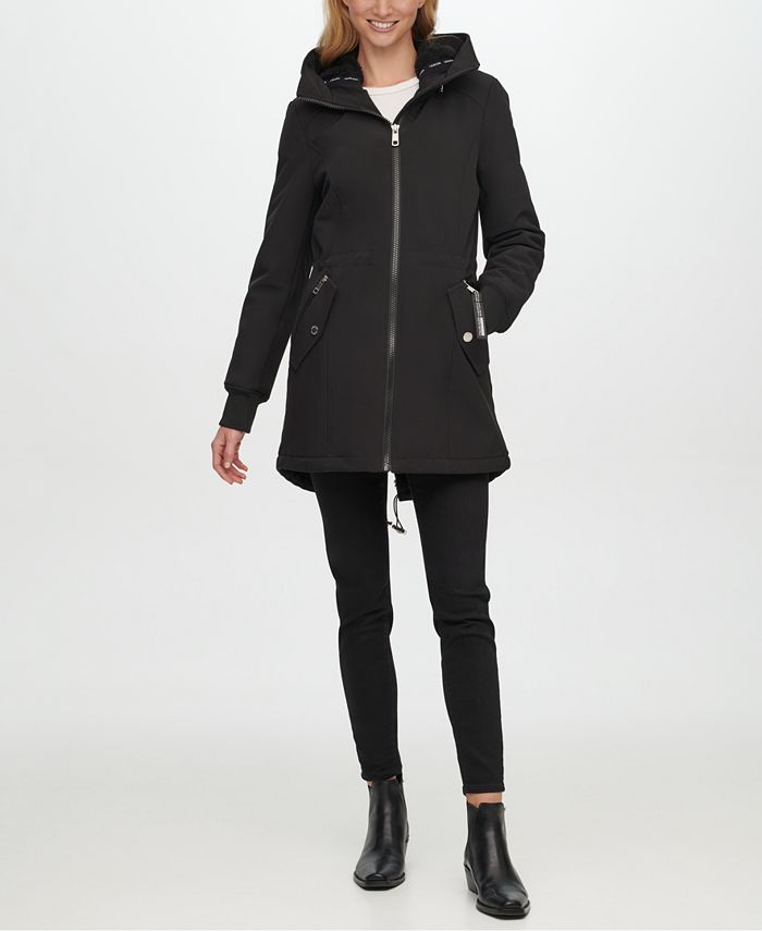 Calvin Klein Women's FleeceLined Hooded Raincoat & Reviews Coats
