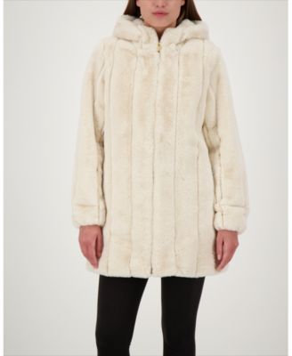 Jones New York - Hooded Faux-Fur Coat