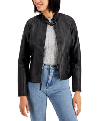 Maralyn & Me - Juniors' Faux-Leather Jacket