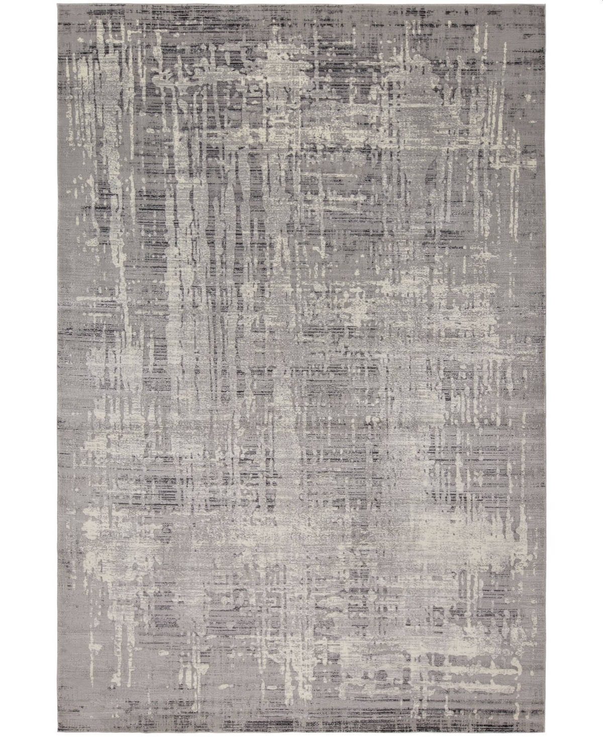 Sunbrella Modern Sm-01 Gray/Onyx 5' x 8' Area Rug - Gray/Onyx