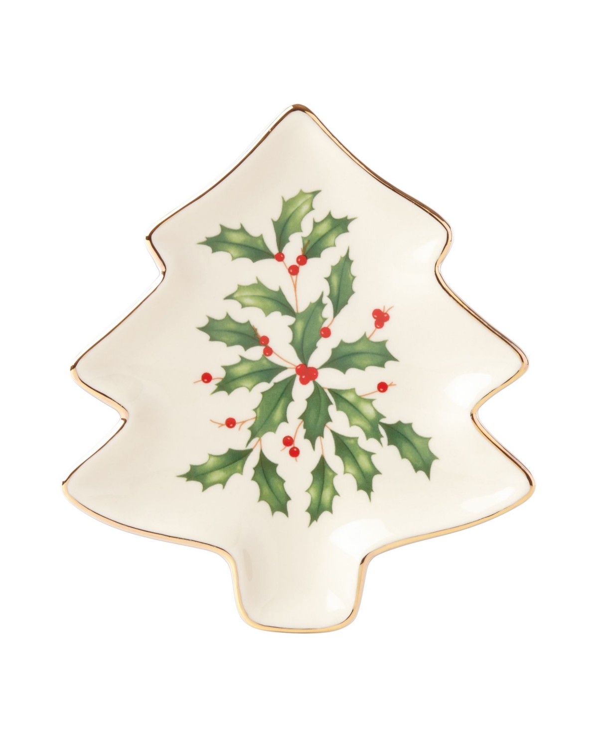 Lenox Hosting The Holidays Tree Plate In Red  Green And Ivory