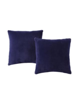 Photo 1 of Morgan Home Velvet Square Decorative Pillow 2-Pack, 18 X 18,Navy