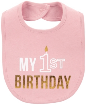 image of Carter-s Baby Girl My 1st Birthday Teething Bib