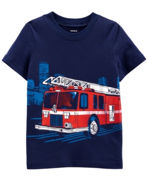 image of Carter-s Toddler Boy Firetruck Jersey Tee