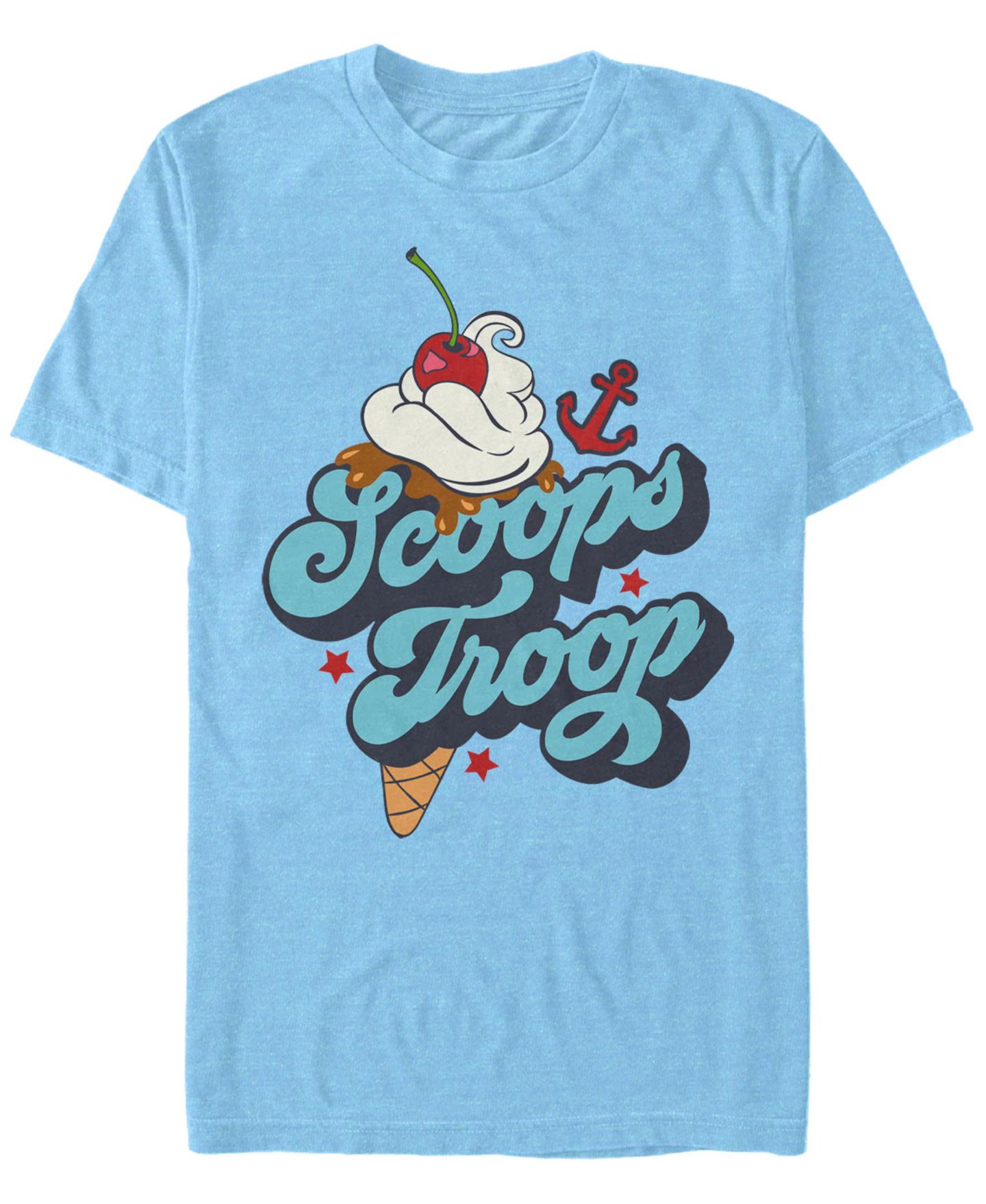 Мужская футболка Fifth Sun Stranger Things Scoops Troop Logo Short Sleeve, цвет: Светлый синий — фото 1