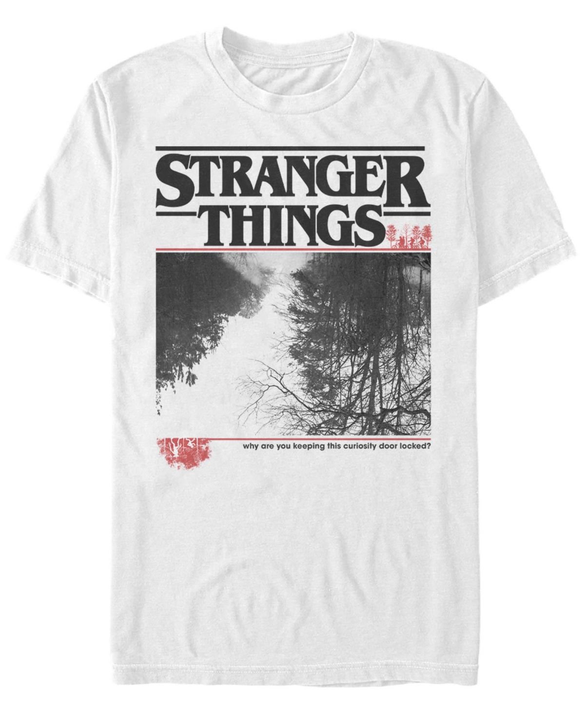 Fifth Sun Stranger Things Men's Upside Down Photo Short Sleeve T-shirt In White