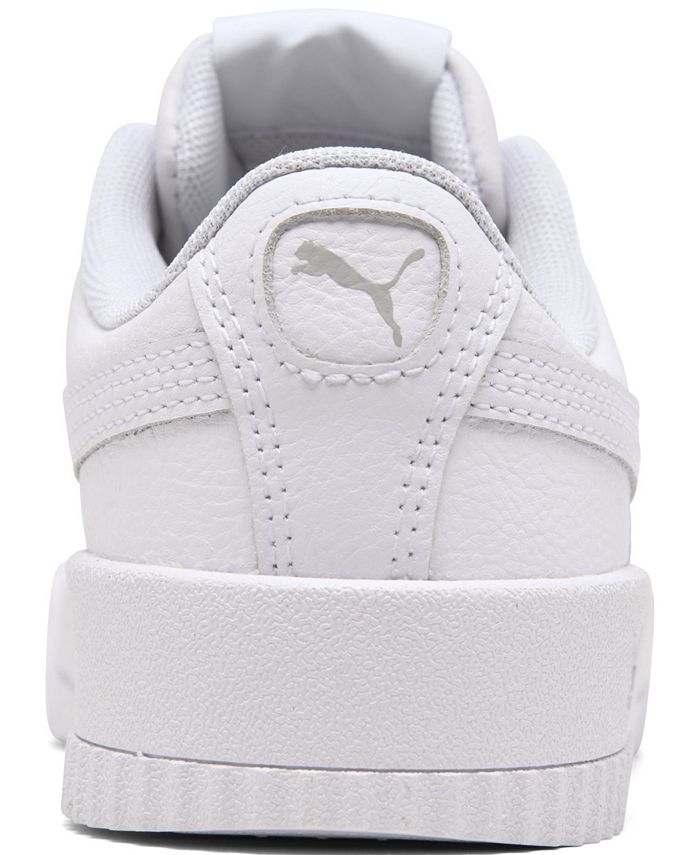 Puma Girls Carina Leather Casual Low-Top Sneakers from Finish Line - Macy's