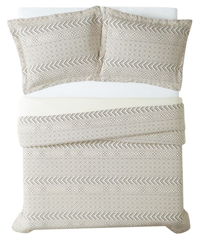 Brooklyn Loom Chase 3 Piece Duvet Cover Set, King Macy's