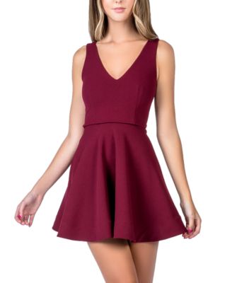 red skater dresses for juniors