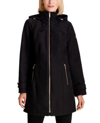 michael kors water resistant hooded raincoat