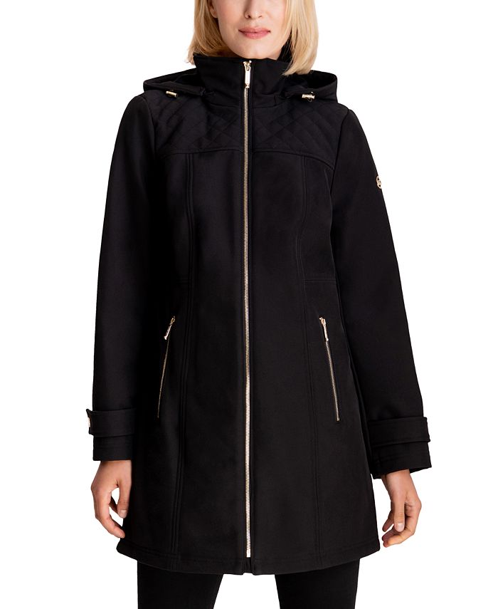 Michael Kors Hooded Water-Resistant Raincoat, Created for Macy's ...