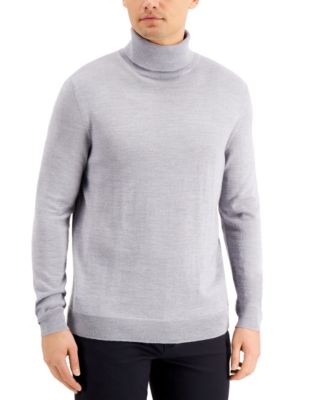 mens gray turtleneck sweater