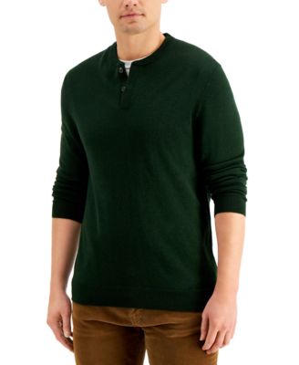 Club Room - Men's Merino Solid Henley