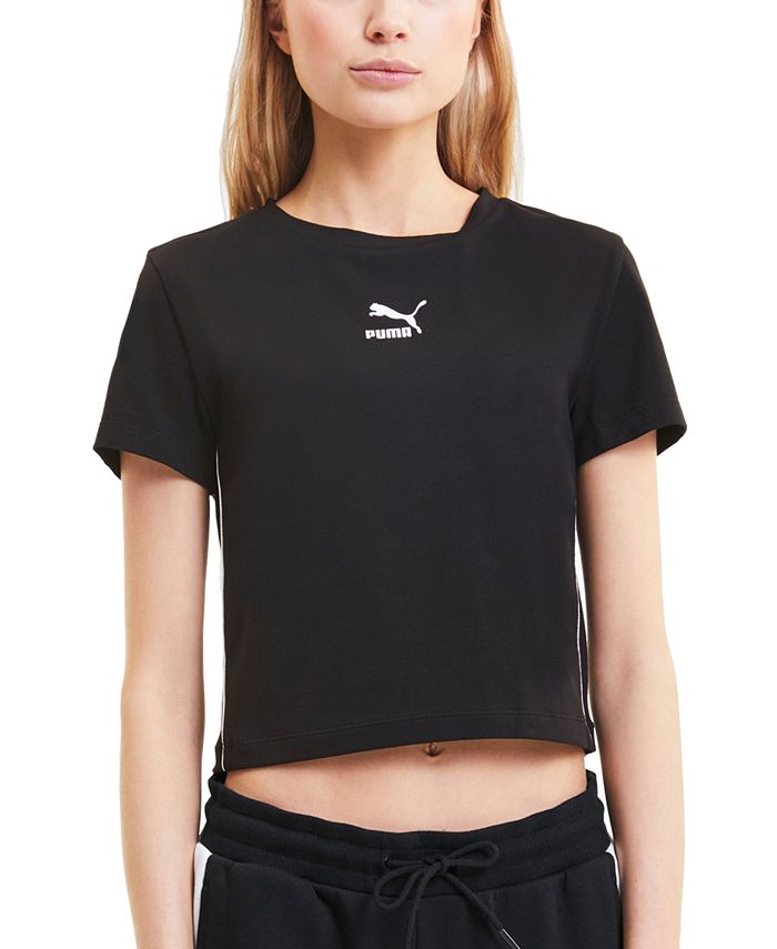 Puma Women\'s Classics T7 Cropped T-Shirt - Macy\'s | Sport-T-Shirts