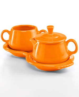 Fiesta Tangerine Sugar and Creamer Set