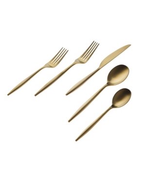 Godinger Milano Matte 20 Piece Flatware Set, Service For 4 In Gold