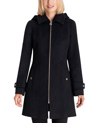 Michael Kors Petite Hooded Coat, Created for Macy's - Macy's