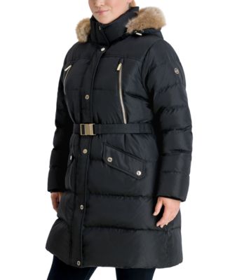 plus size belted coat